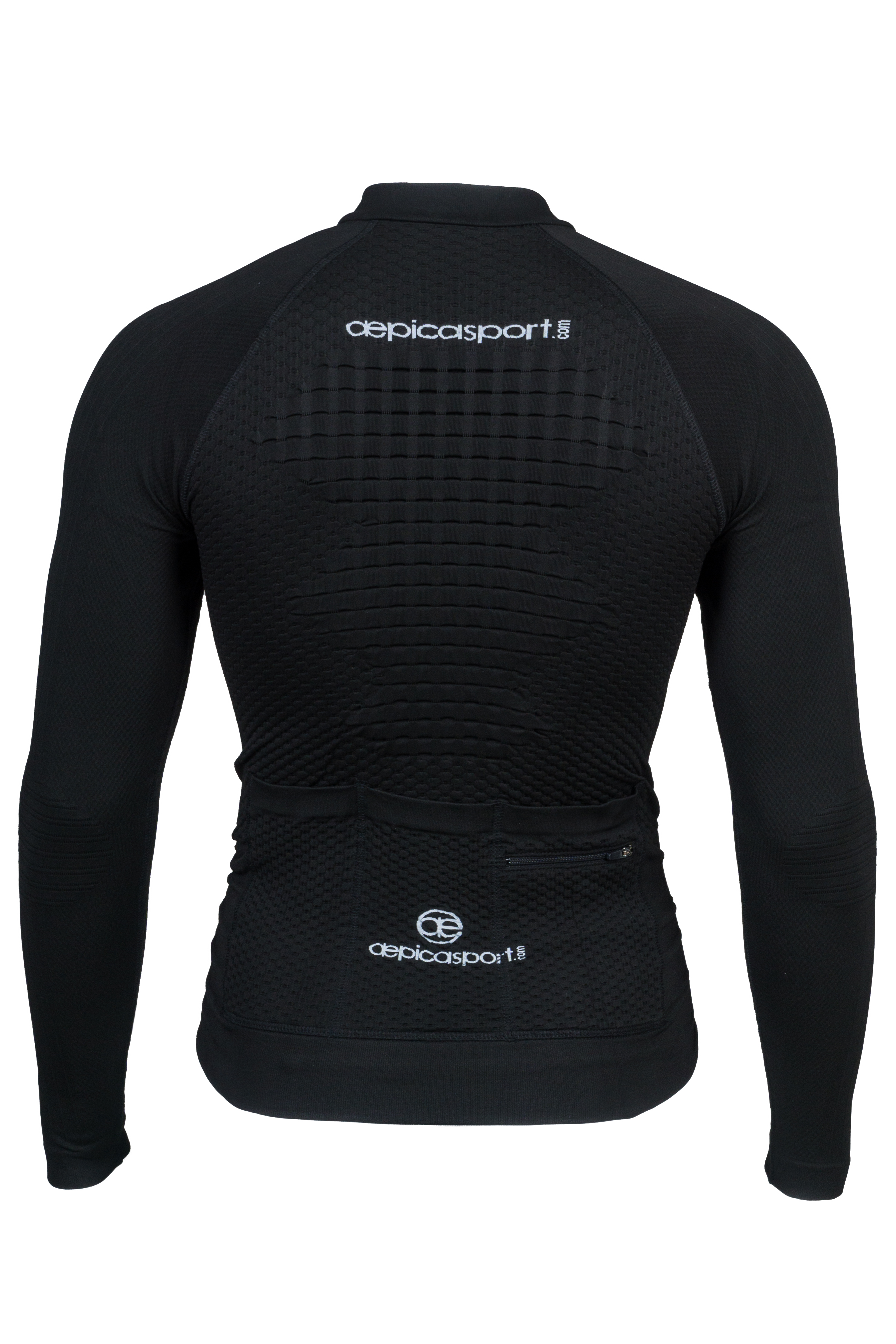 Maglia cycling maniche lunghe Aepicasport nera 2