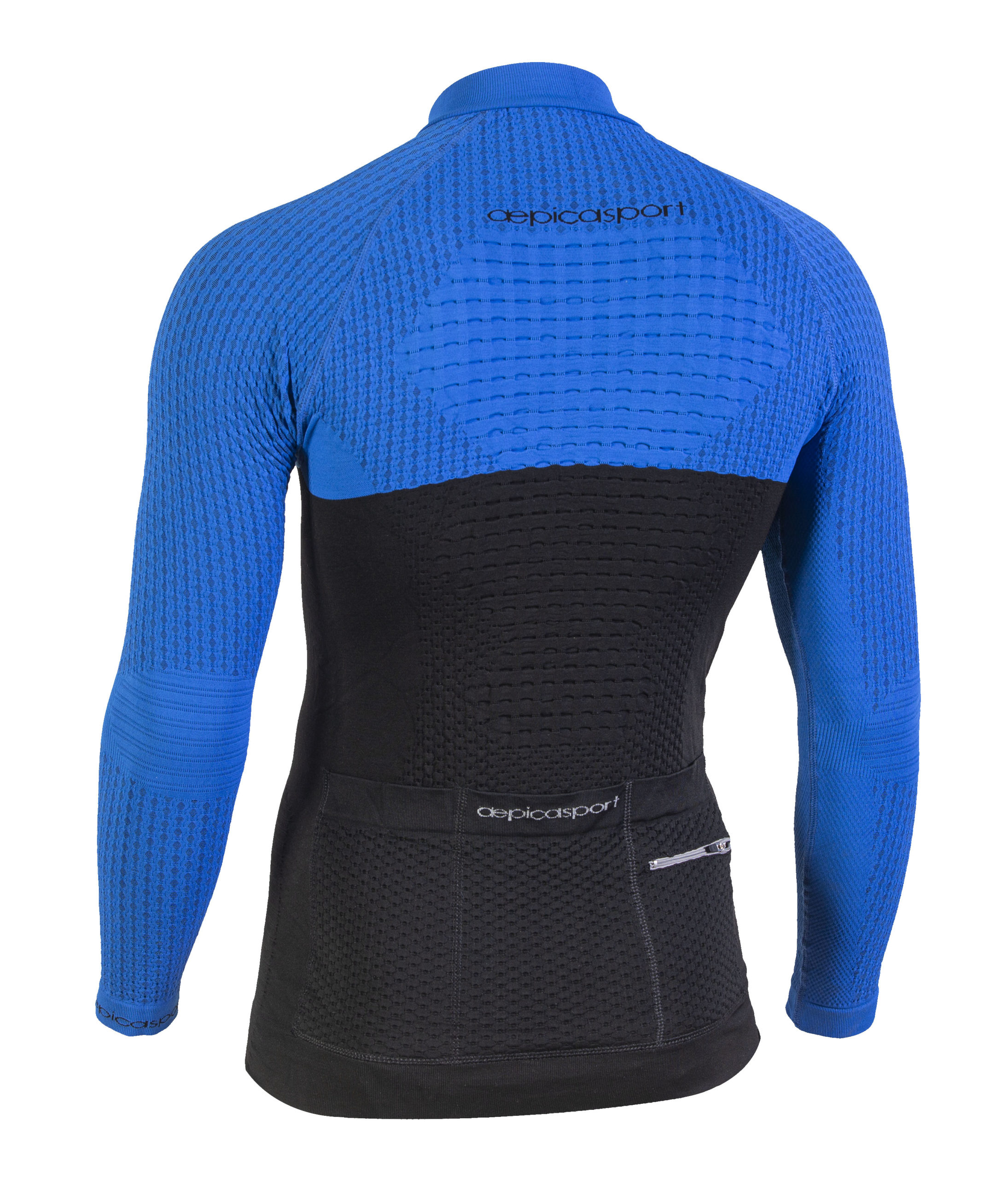 Maglia Cycling maniche lunghe AE blu-nera 2