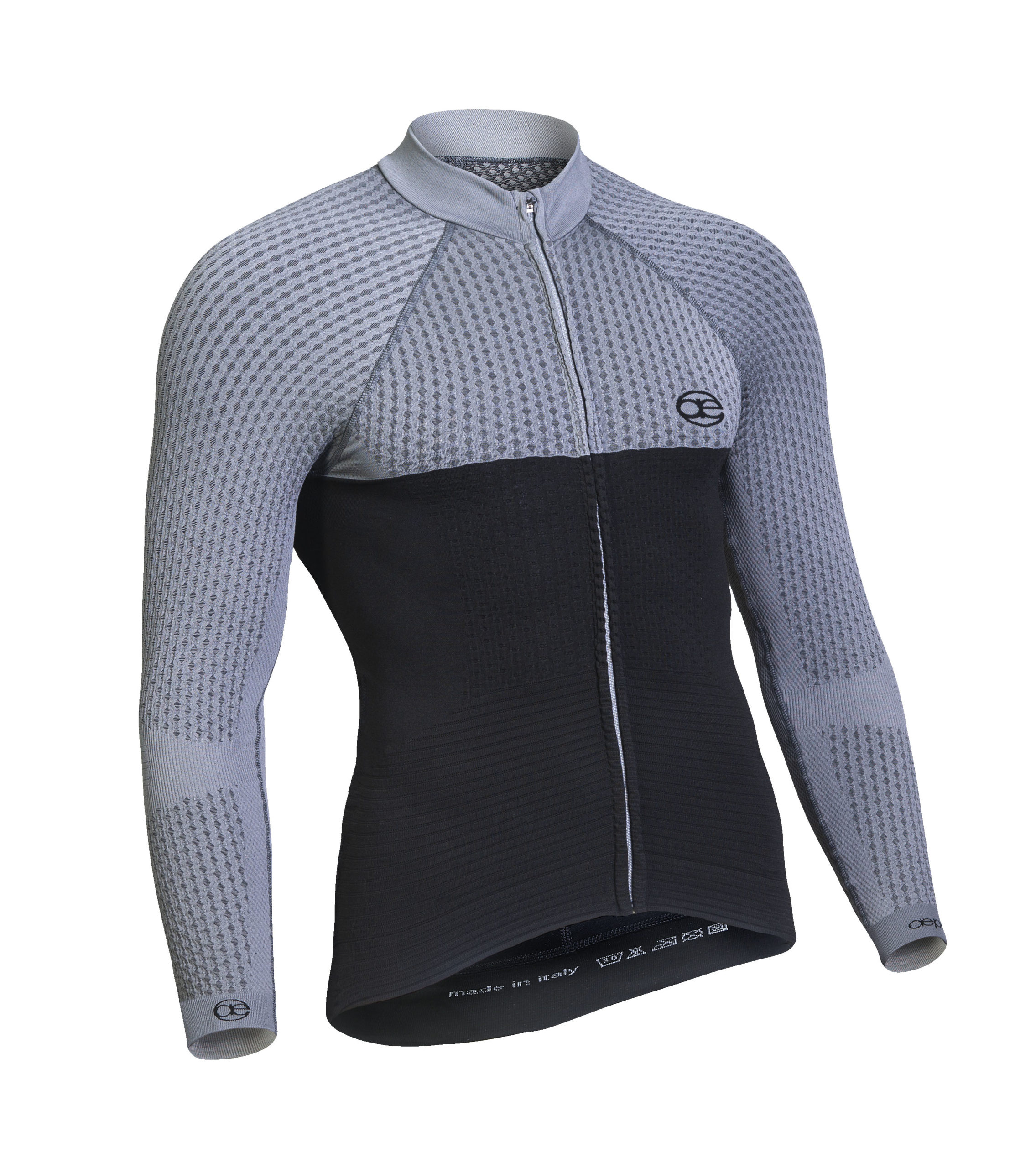 Maglia Cycling maniche lunghe AE grigia-nera 1