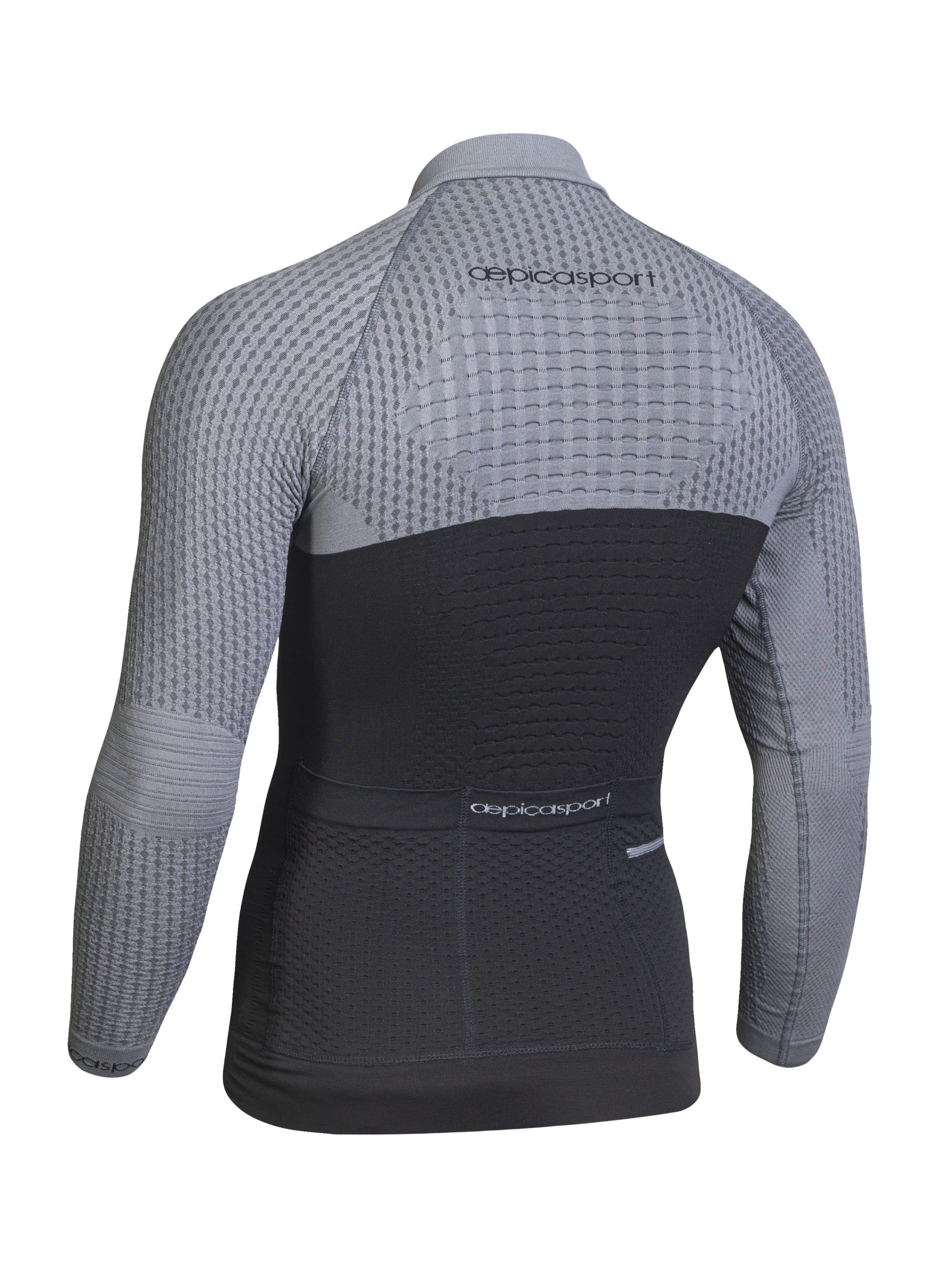 Maglia Cycling maniche lunghe AE grigia-nera 2