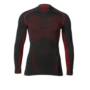 Maglia termica invernale lupetto Dryarn | EPICA Sport - Rosso-Nero, XL/XXL