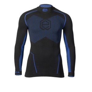 Maglia termica invernale lupetto Dryarn | EPICA Sport - Blu-Nero, M/L
