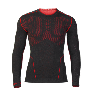 paricollo intimo termico Dryarn | EPICA Sport - Rosso-Nero, XS/S